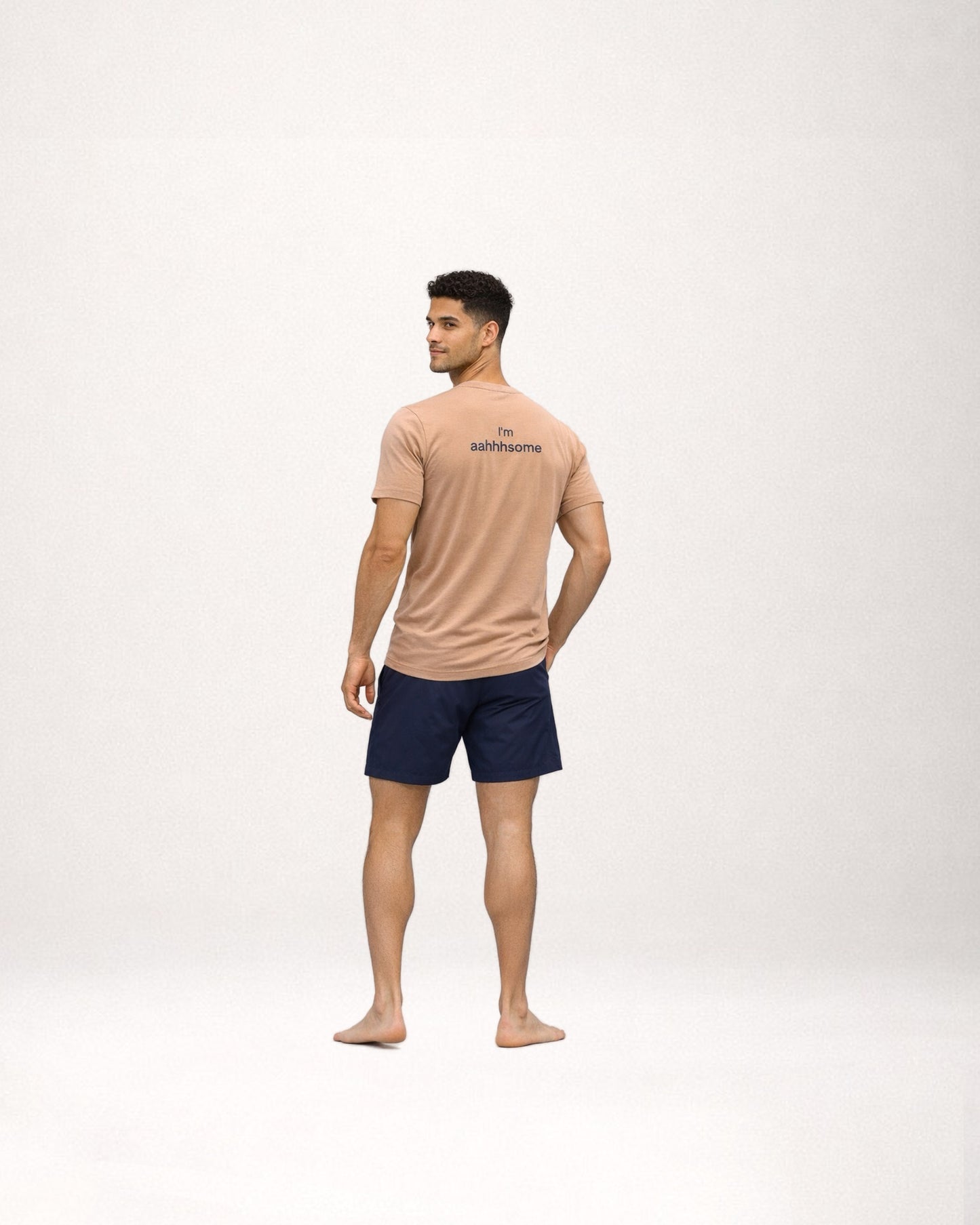 Short Sleeve Cotton T-Shirt Nude