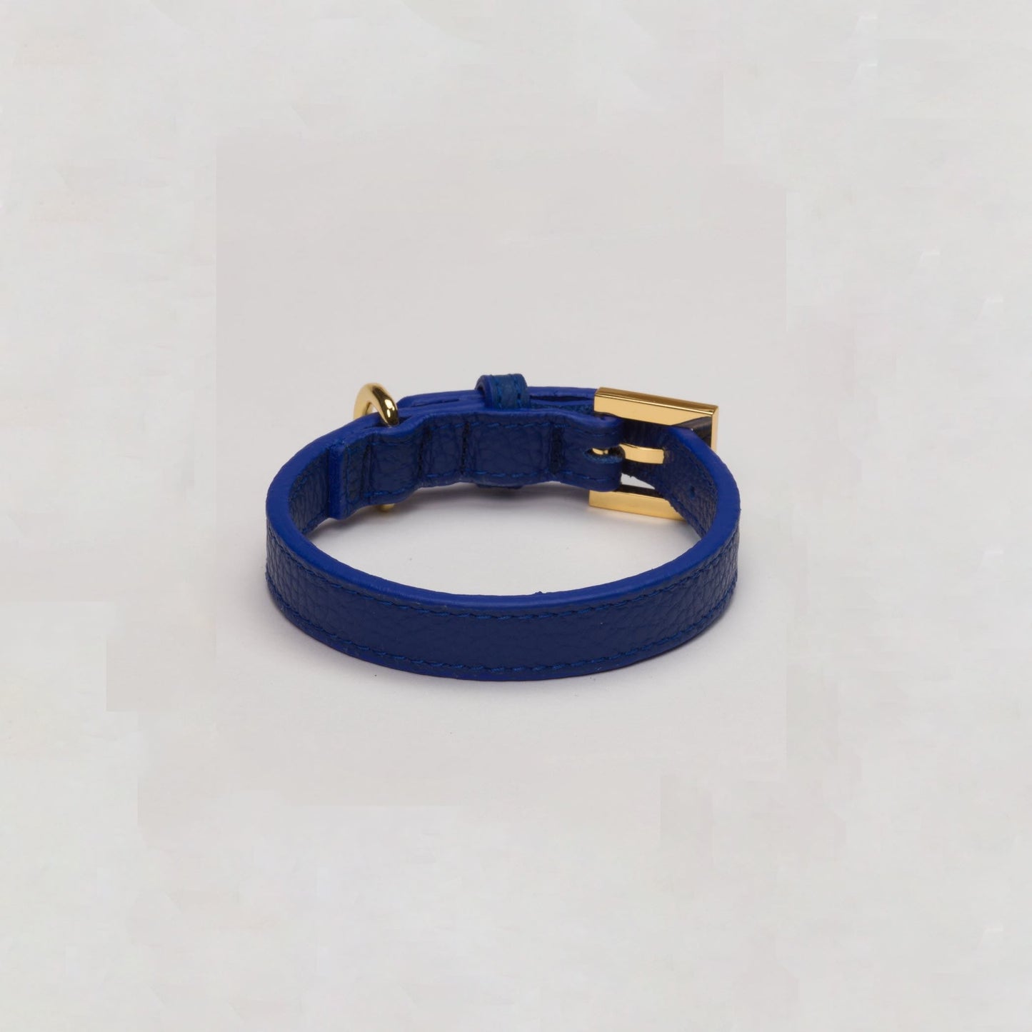 Luxury Leather Dog Collar Royal Blue, XXXS Tea cup to Medium Puppies