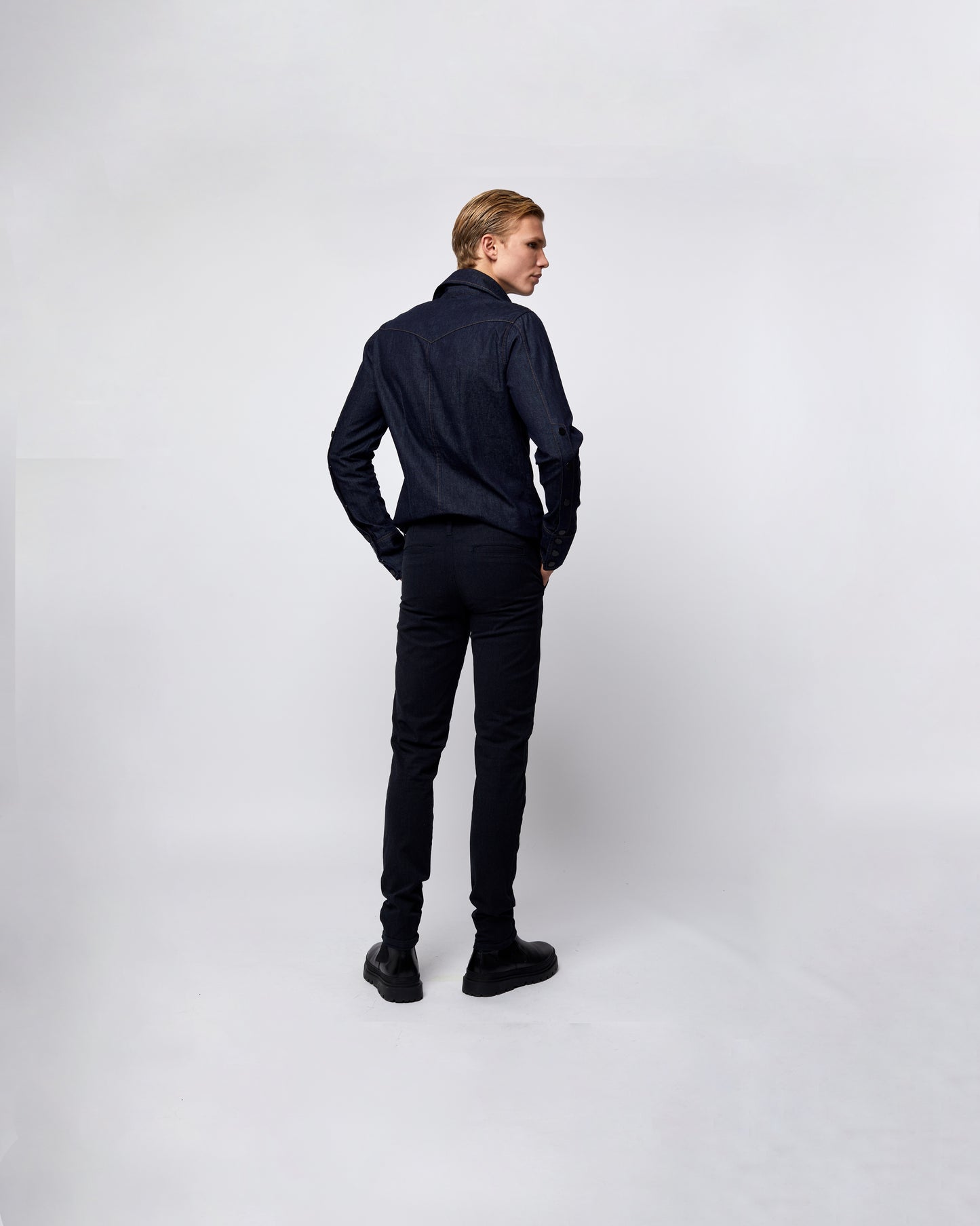 Skinny Fit Denim Jeans Dark Indigo