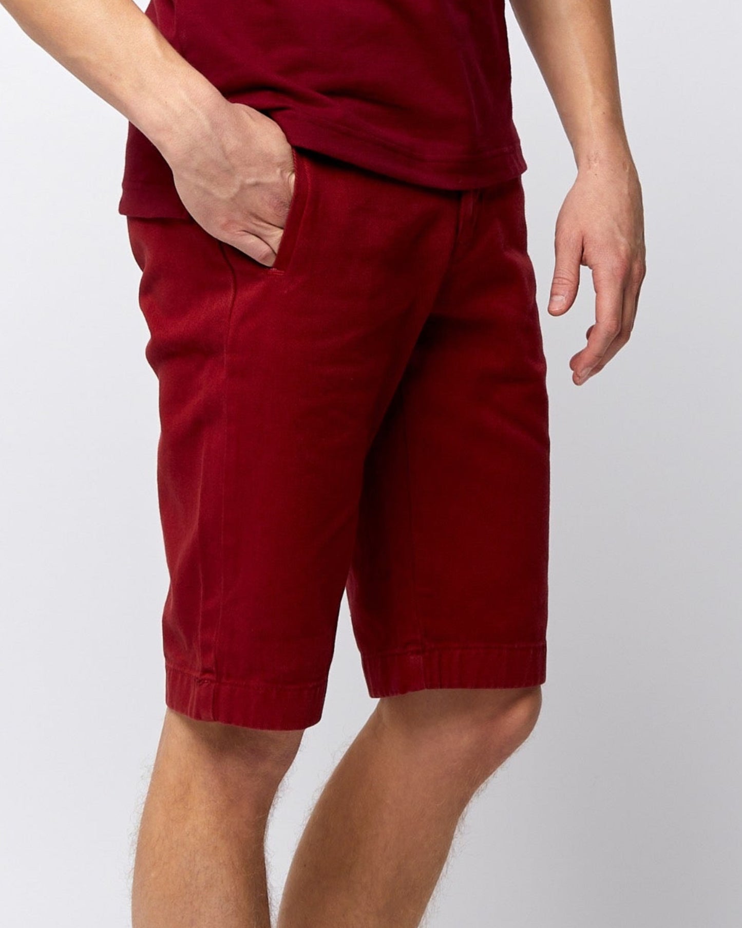 Denim Shorts Blood Red