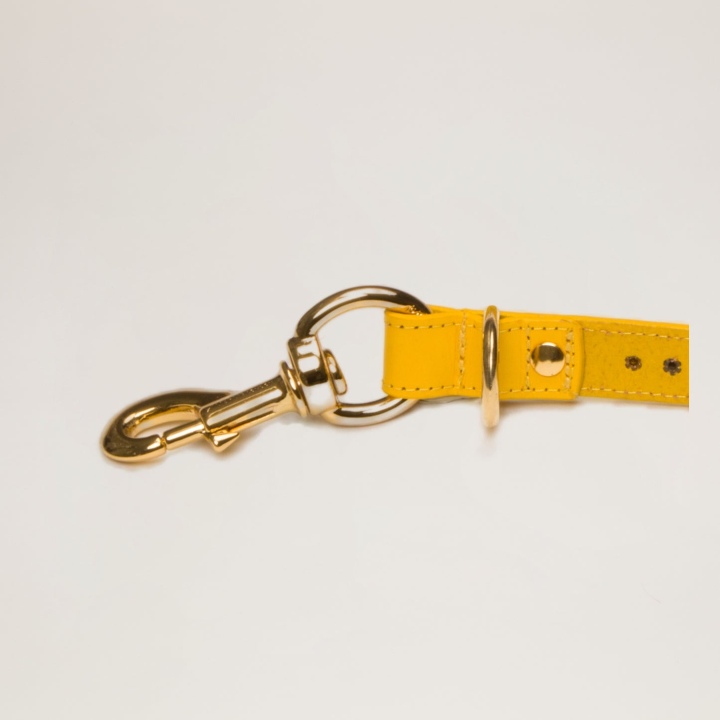 Luxury Leather Mustard Lead with Dome – Leather Lead