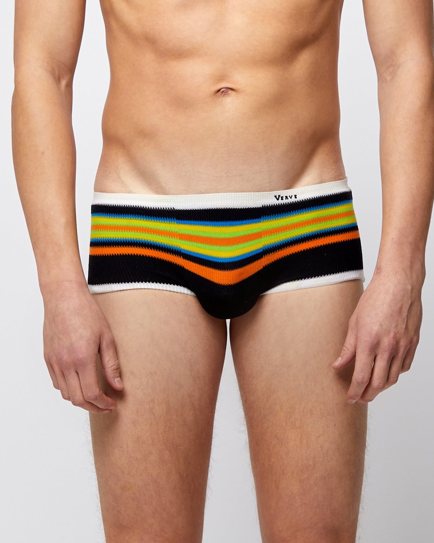 Men's Retro Underwear Black Rainbow – Cotton