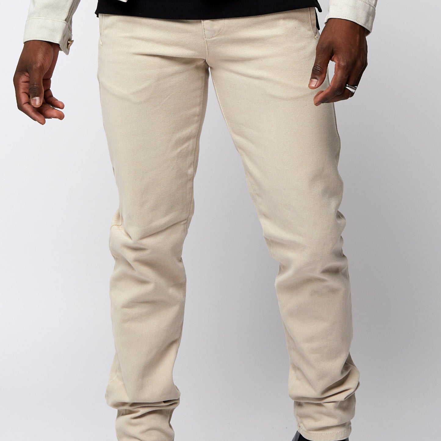 Classic Cream Denim Jeans