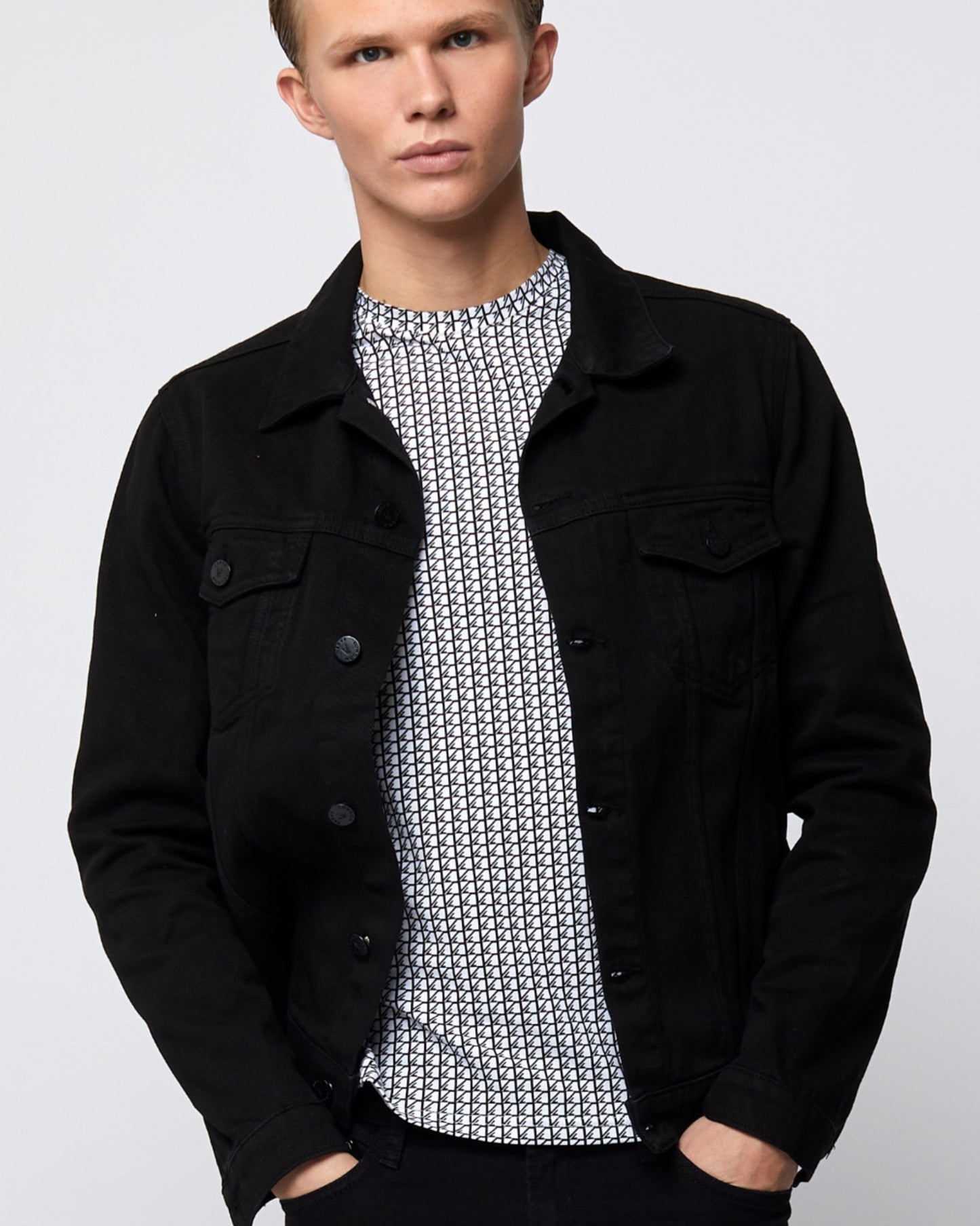 Denim Trucker Jacket Black – Demin