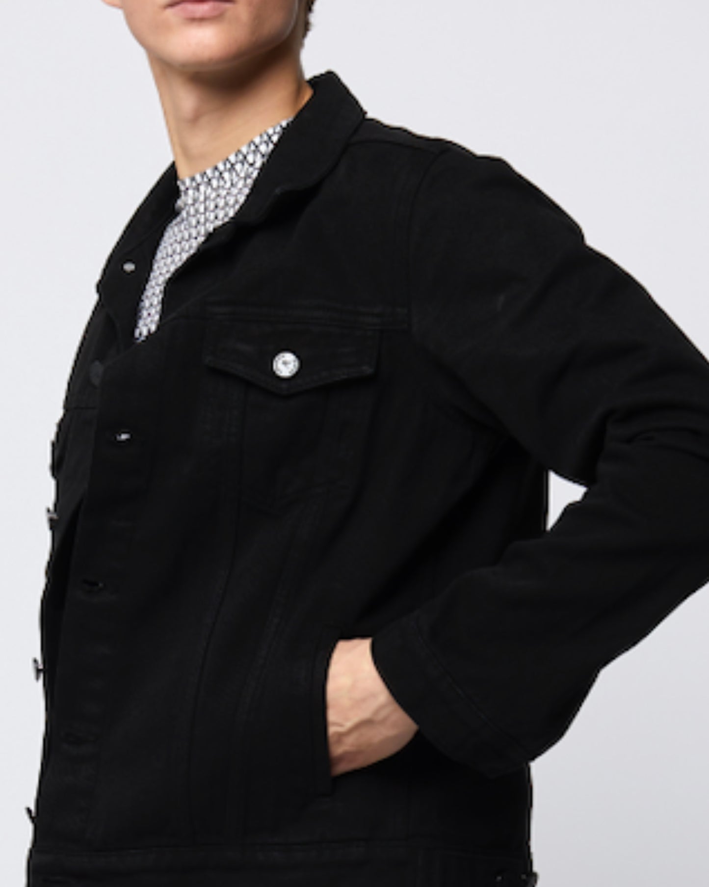 Denim Trucker Jacket Black – Demin