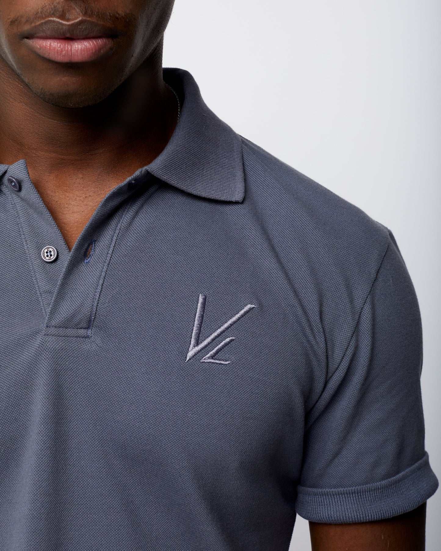Short Sleeve Polo T-Shirt Dark Grey