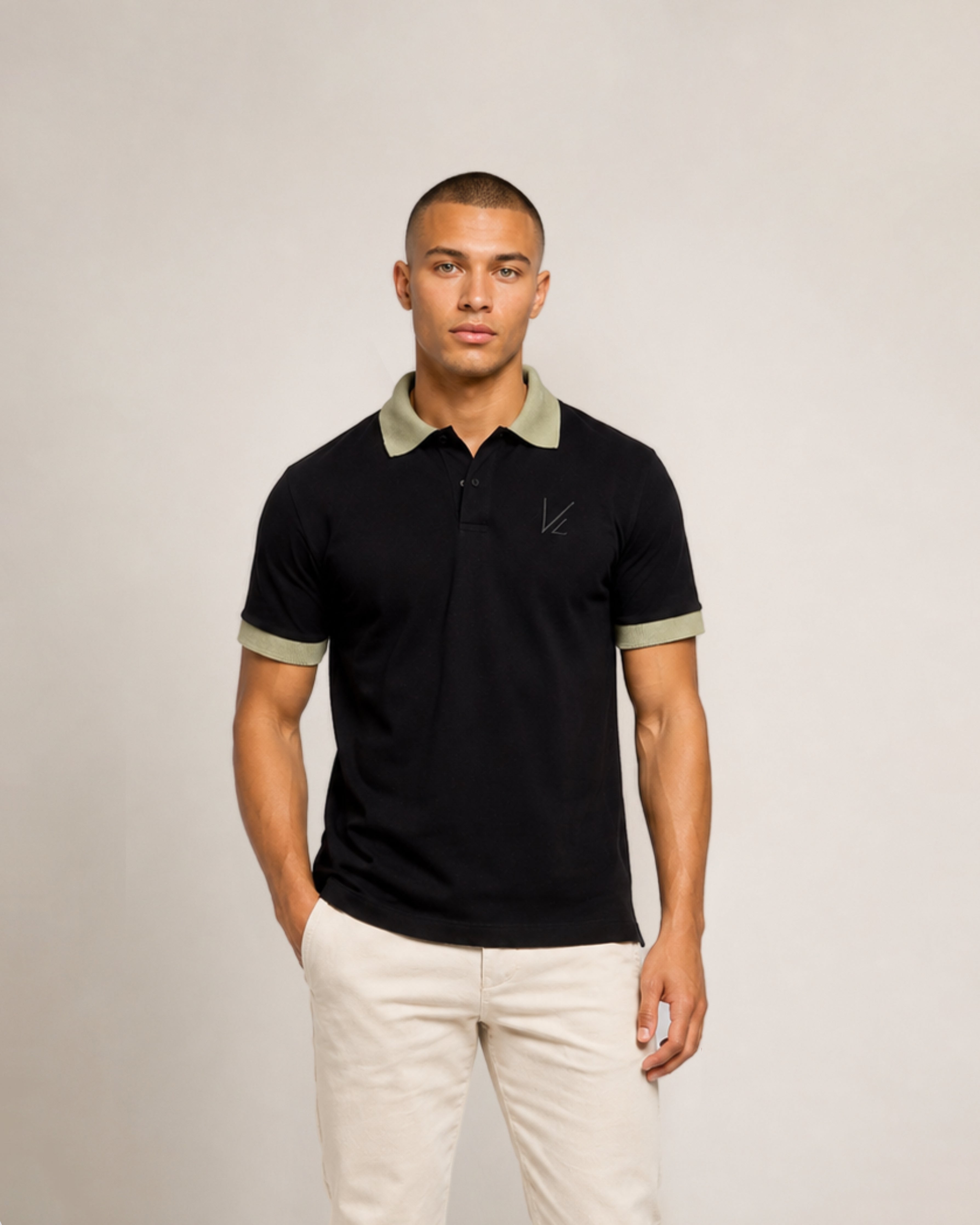 Colour #Black with Green Edge