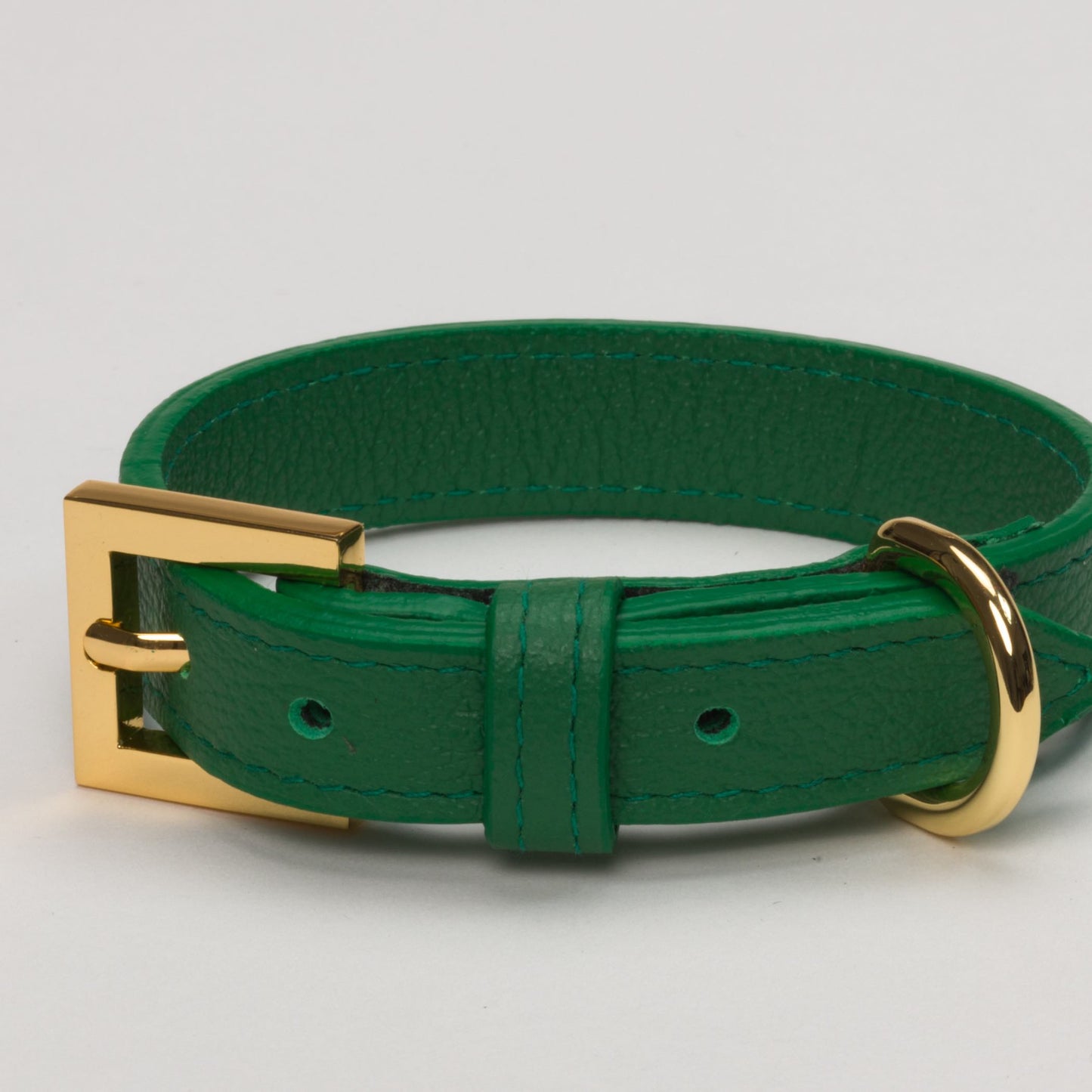 Racing Green Luxury Dog Collar Small Teacup, Toy & Small Dogs – Leather Collar