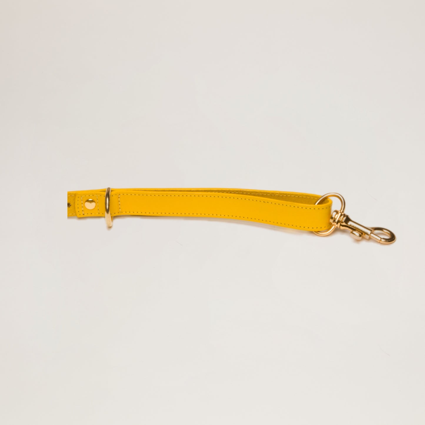 Luxury Leather Mustard Lead with Dome – Leather Lead