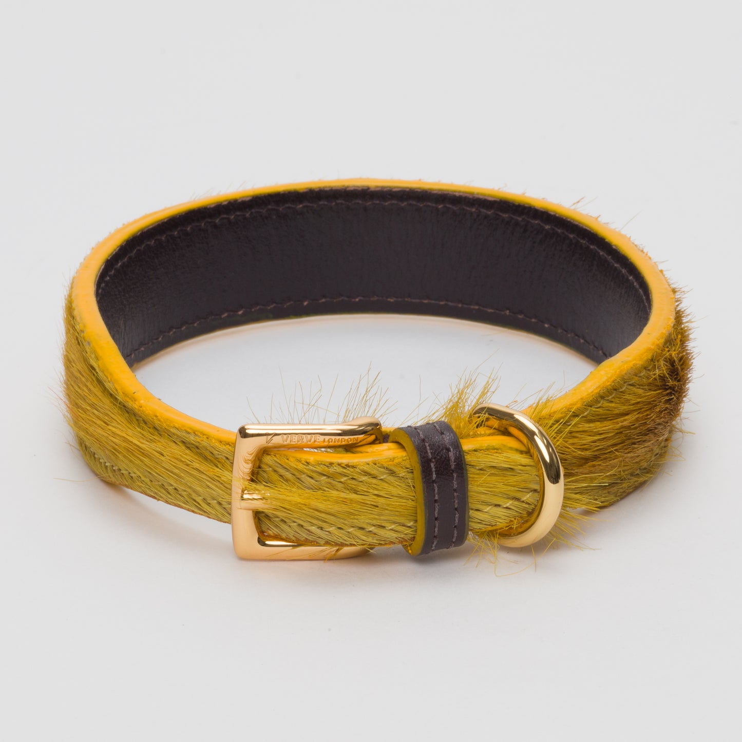 Luxury Mustard Yellow SpringBok Collar for Medium Dogs