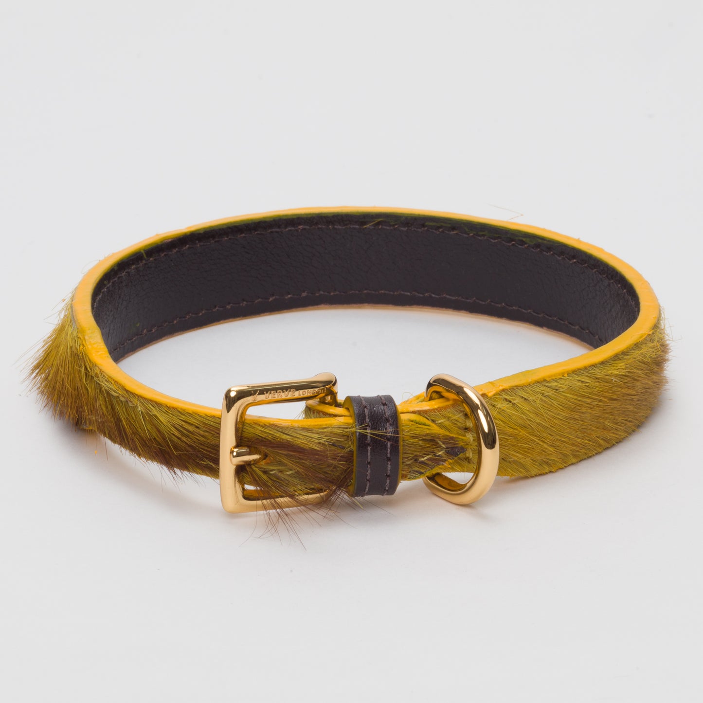 Luxury Mustard Yellow SpringBok Collar for Medium Dogs