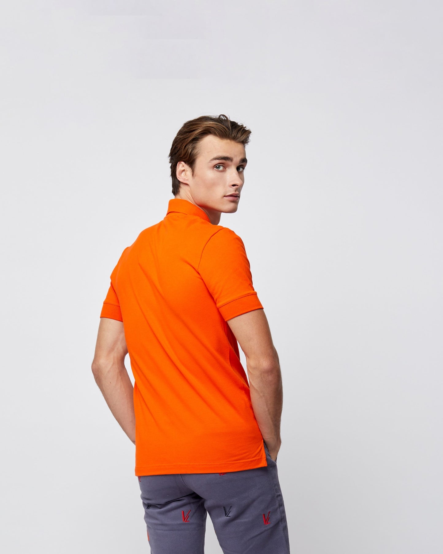 Short Sleeve Polo T-Shirt Orange