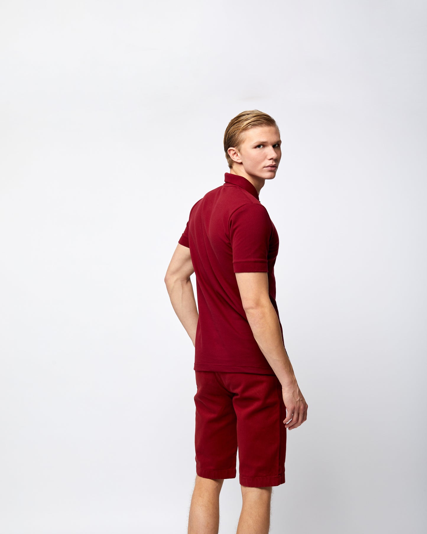 Short Sleeve Polo T-Shirt Blood Red