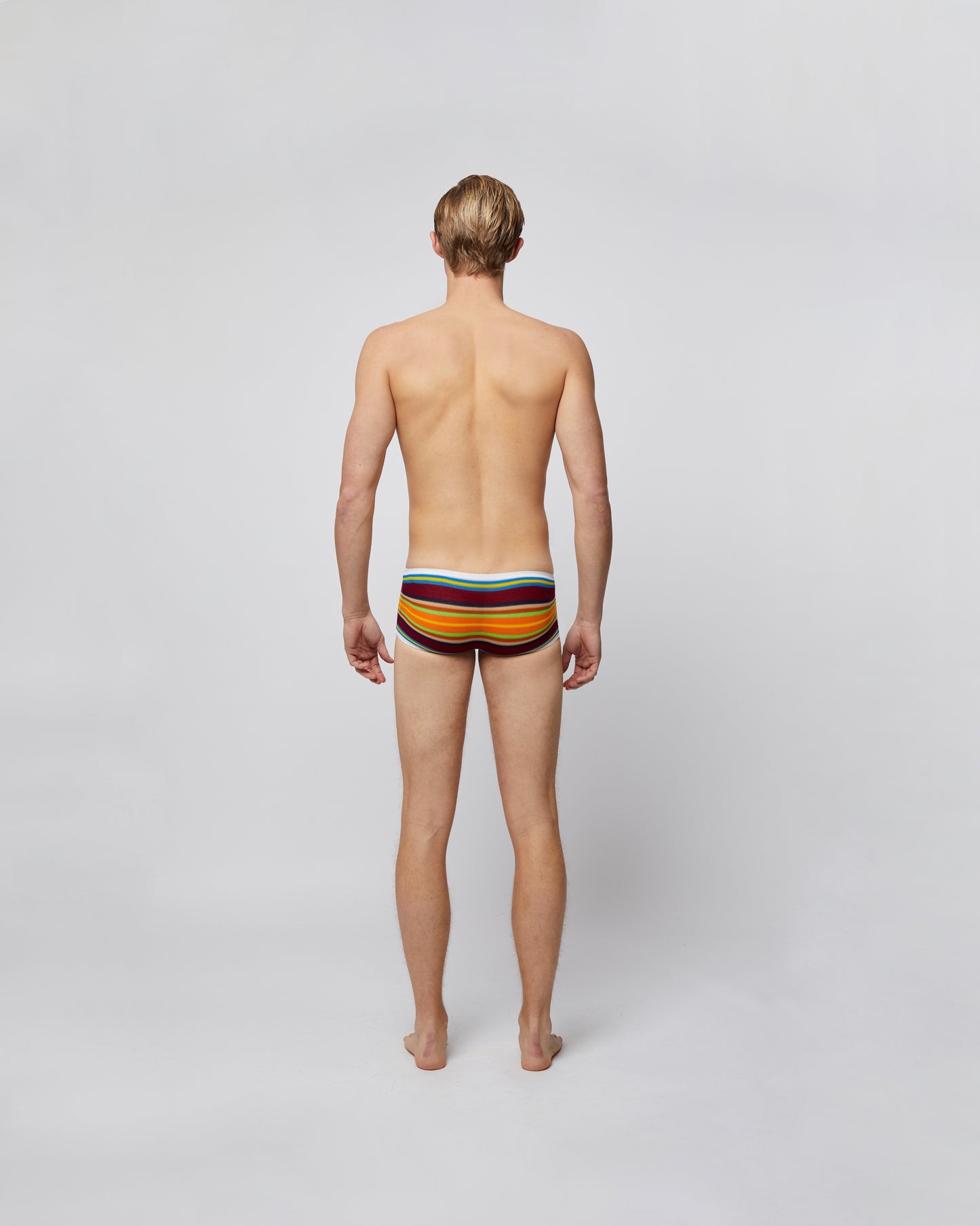 Men's Retro Underwear Chocolate Brown Rainbow – Cotton