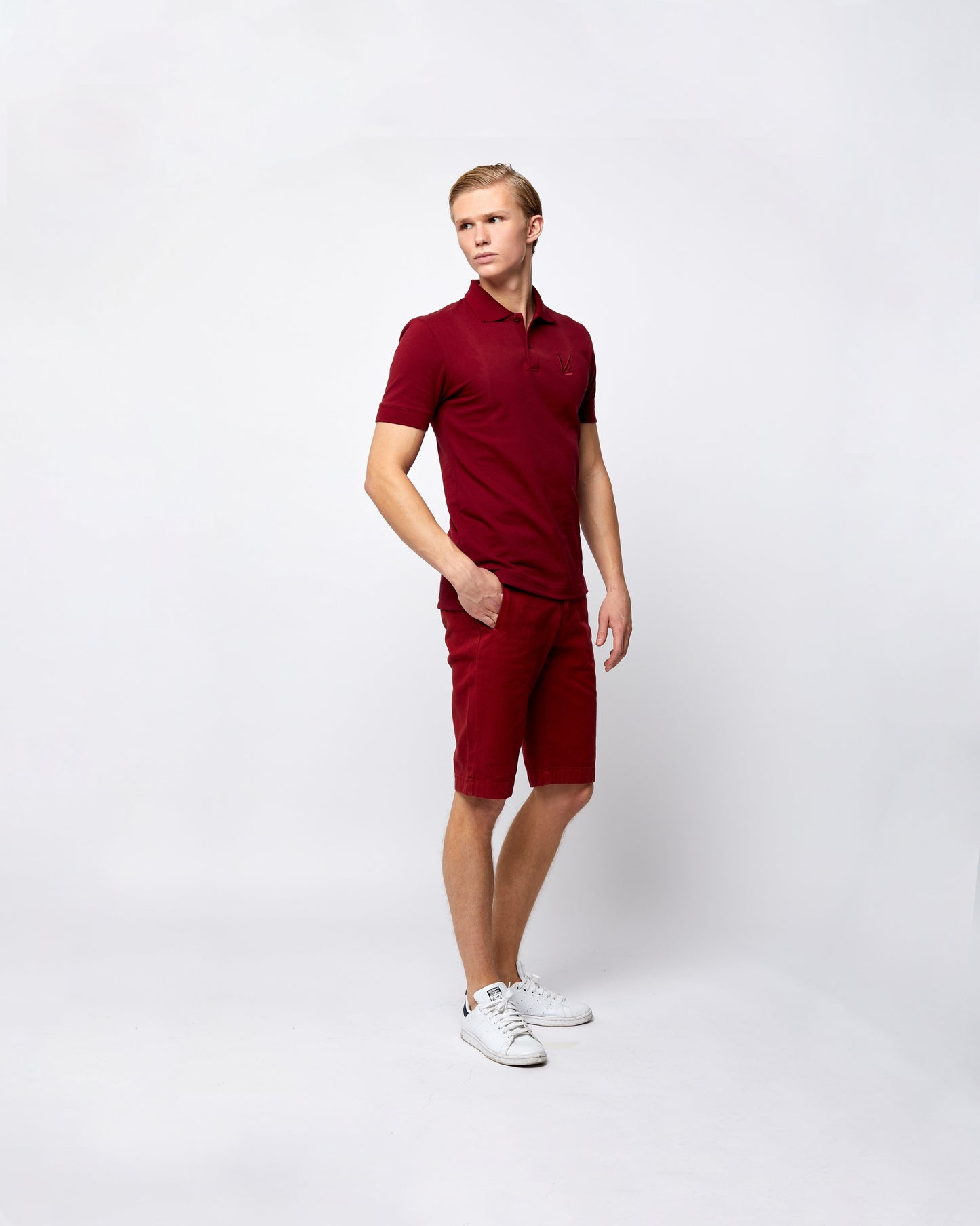 Denim Shorts Blood Red