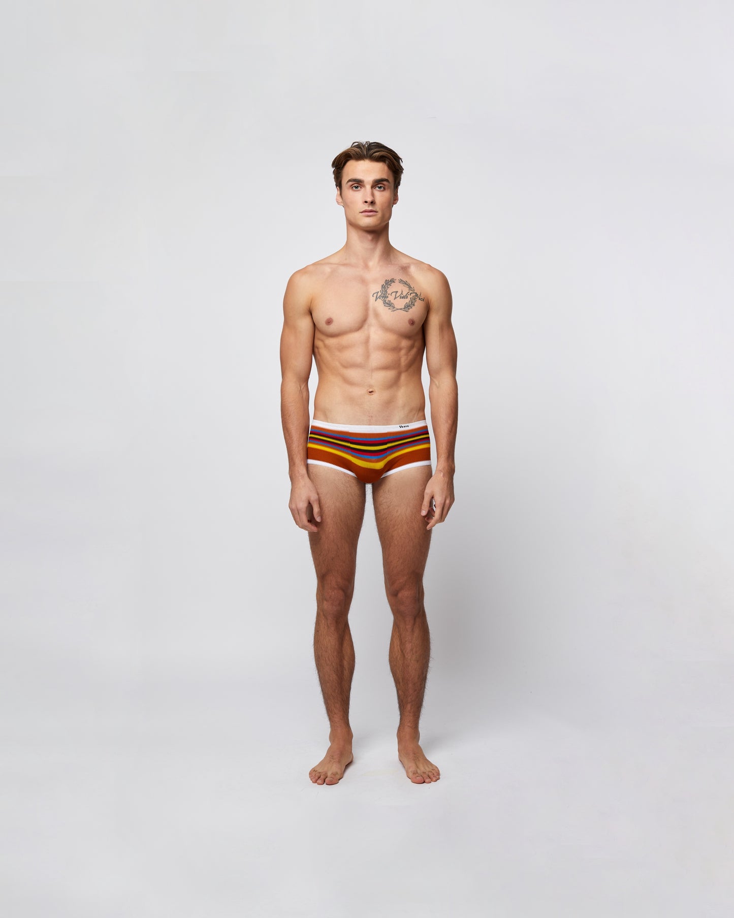 Men's Retro Underwear Black Rainbow – Cotton