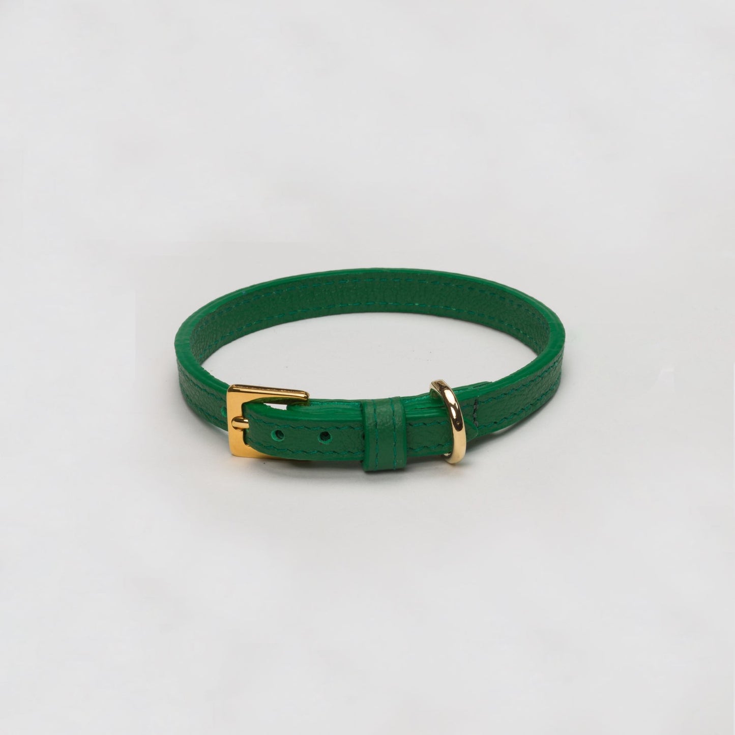 Racing Green Luxury Dog Collar Small Teacup, Toy & Small Dogs – Leather Collar