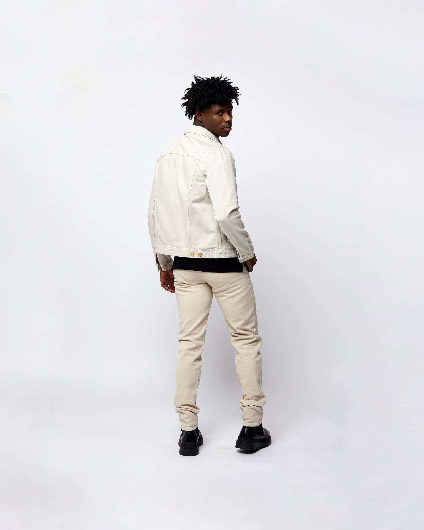 Classic Cream Denim Jeans