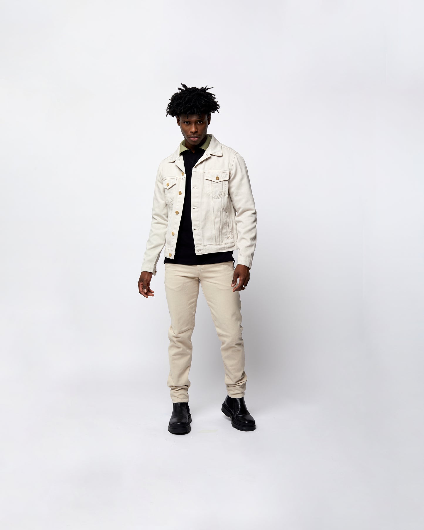 Denim Trucker Jacket Cream – Demin