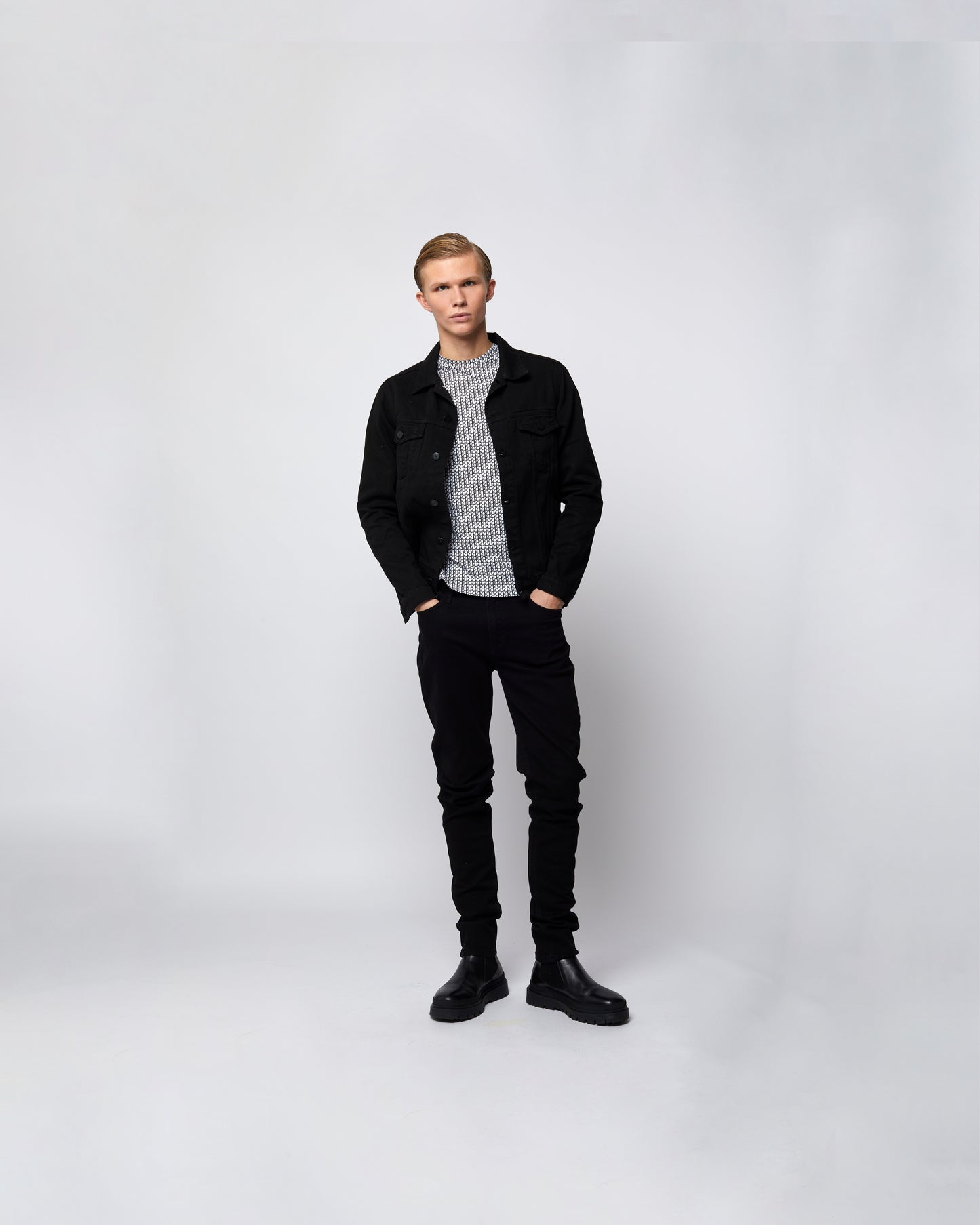 Denim Trucker Jacket Black – Demin