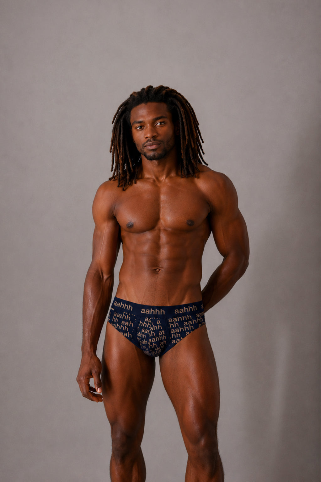 Men's Cotton Brief Monogram Navy Blue