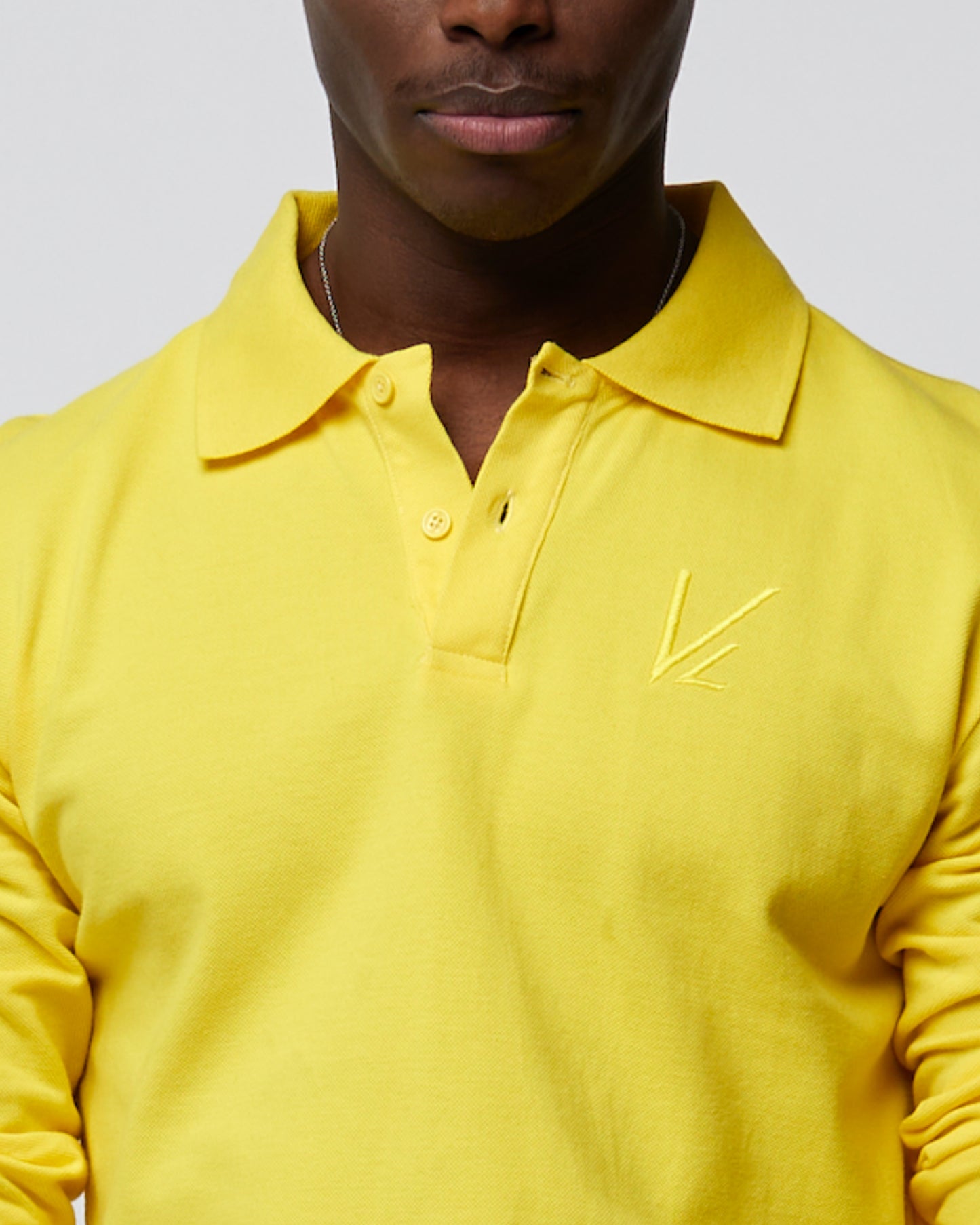 Long Sleeve Polo T-Shirt Yellow