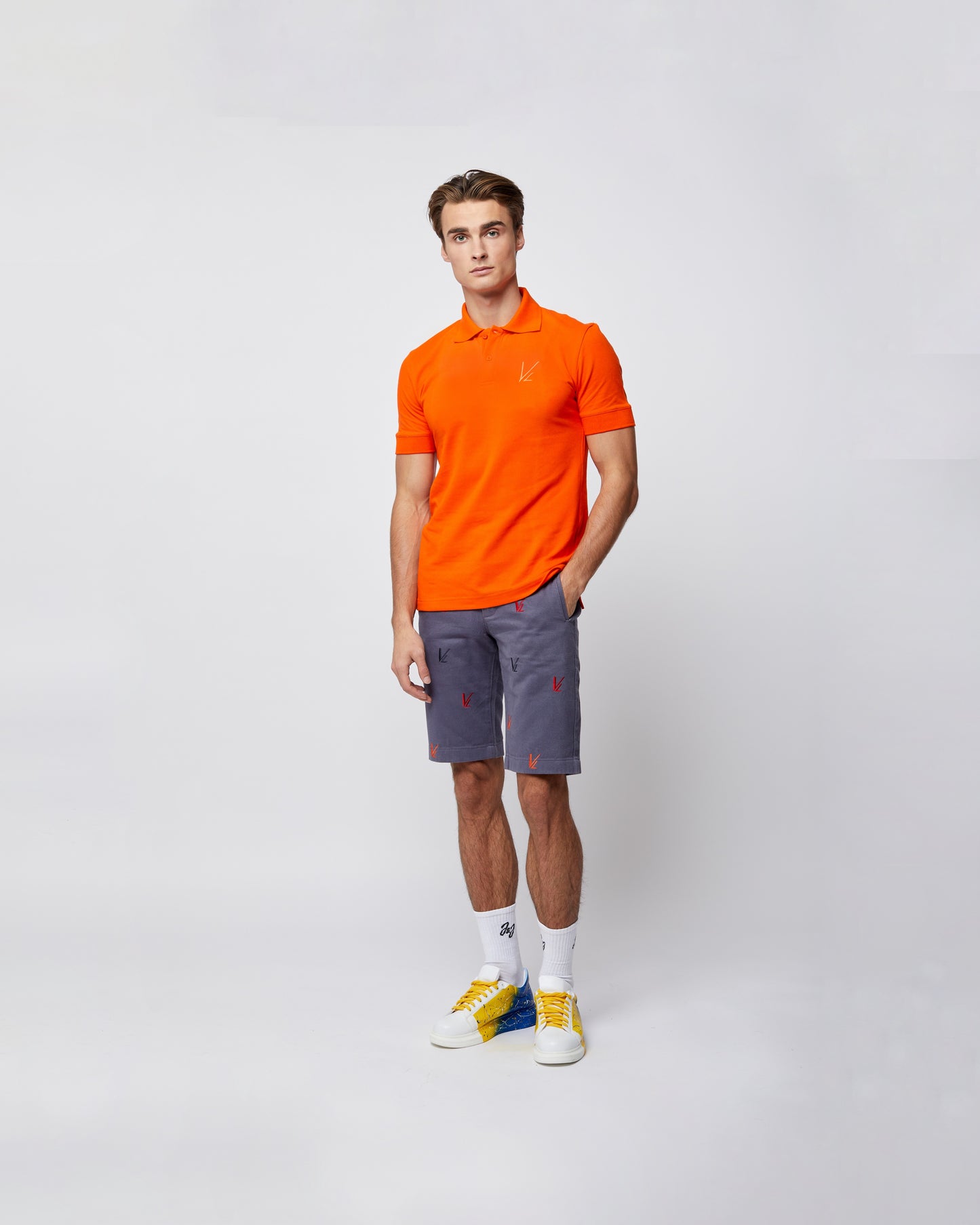 Short Sleeve Polo T-Shirt Orange