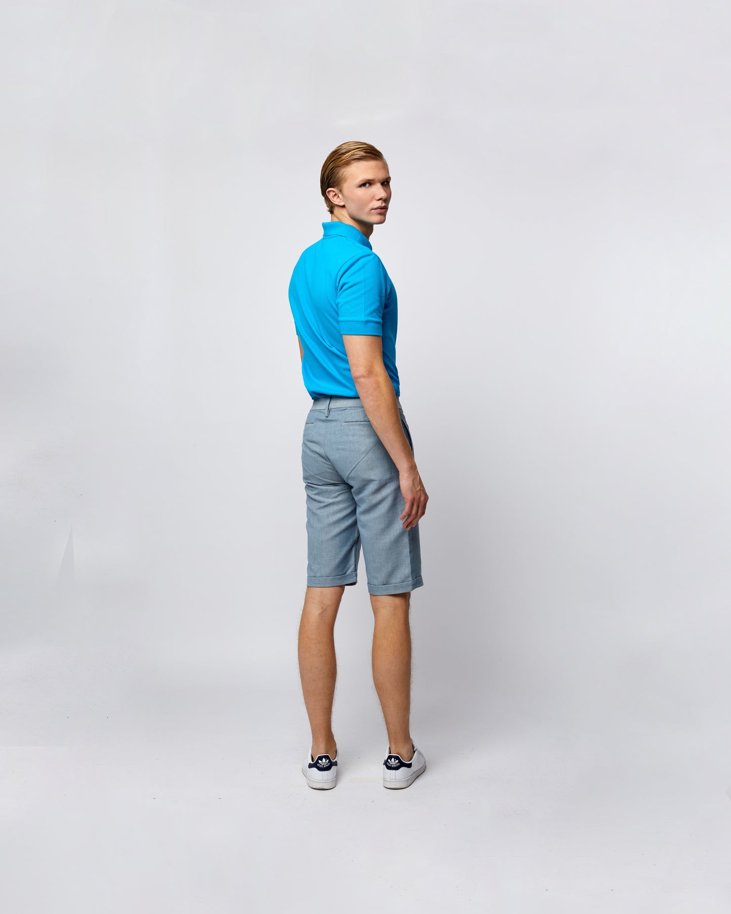 Short Sleeve Polo T-Shirt Light Blue