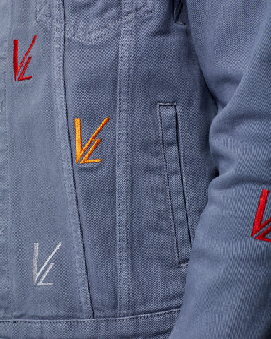 Load image into Gallery viewer, Denim Trucker Jacket Slate Grey
