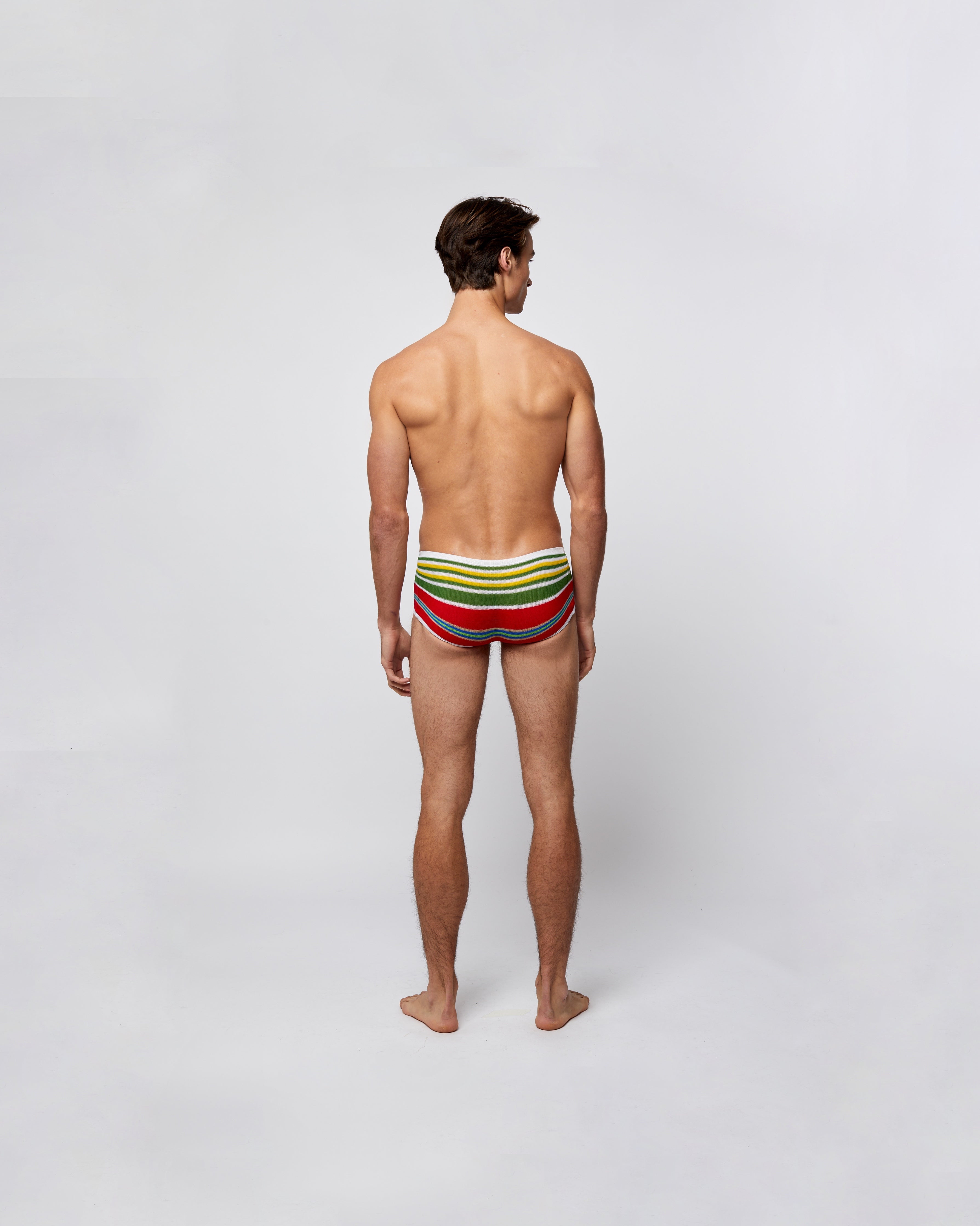 Men's Retro Underwear Blood Red Rainbow