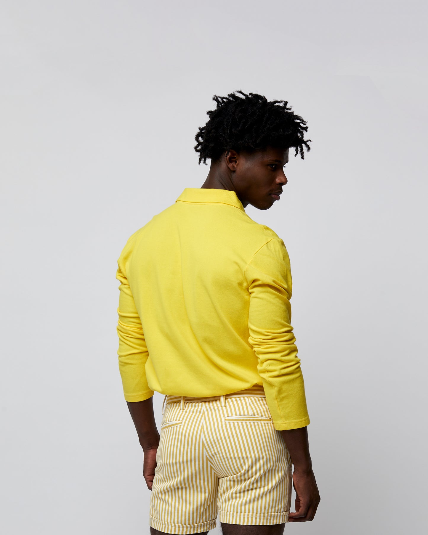 Long Sleeve Polo T-Shirt  Yellow