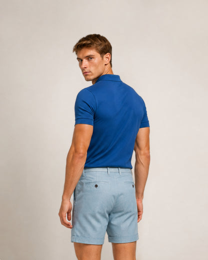 Short Sleeve Polo T-Shirt Blue