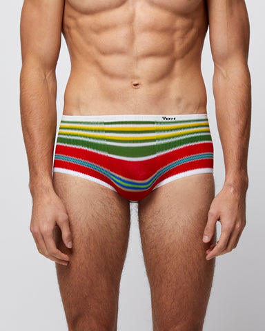 Load image into Gallery viewer, Men's Retro Underwear Blood Red Rainbow
