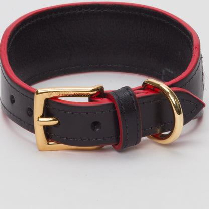 Luxury Blood Red SpringBok Cases In Leather for Medium Dogs
