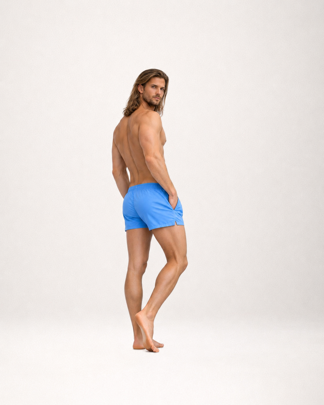 Short Shorts Sports- Swimwear Sky Blue
