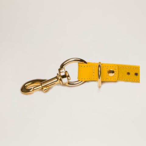 Load image into Gallery viewer, Luxury Leather Mustard Lead with Dome
