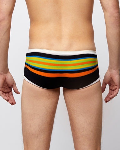 Load image into Gallery viewer, Men's Retro Underwear Black Rainbow
