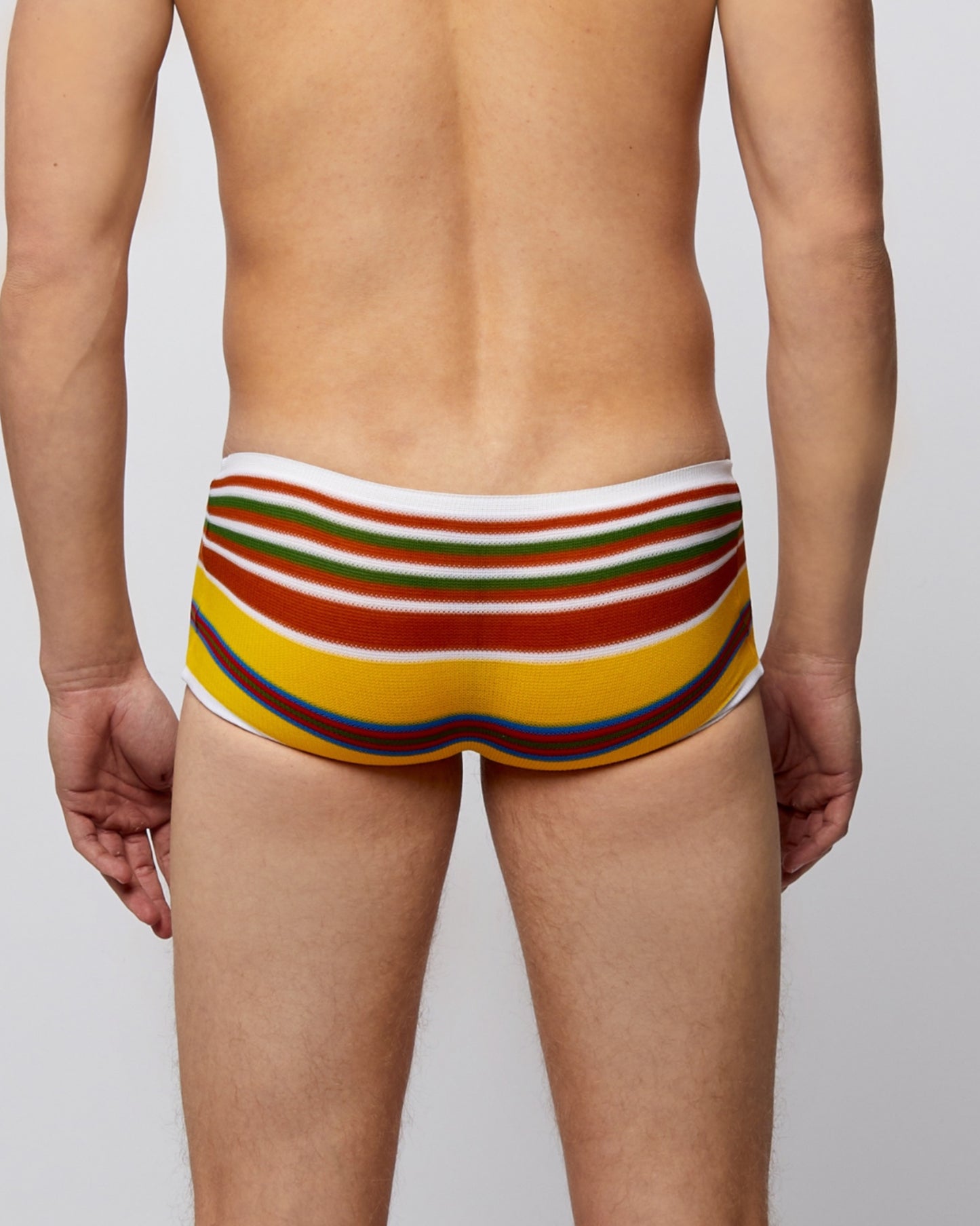 Men's Retro Underwear Mustard Rainbow