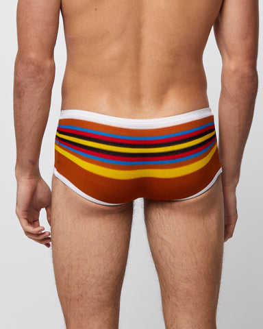 Load image into Gallery viewer, Men's Retro Underwear Tan Rainbow
