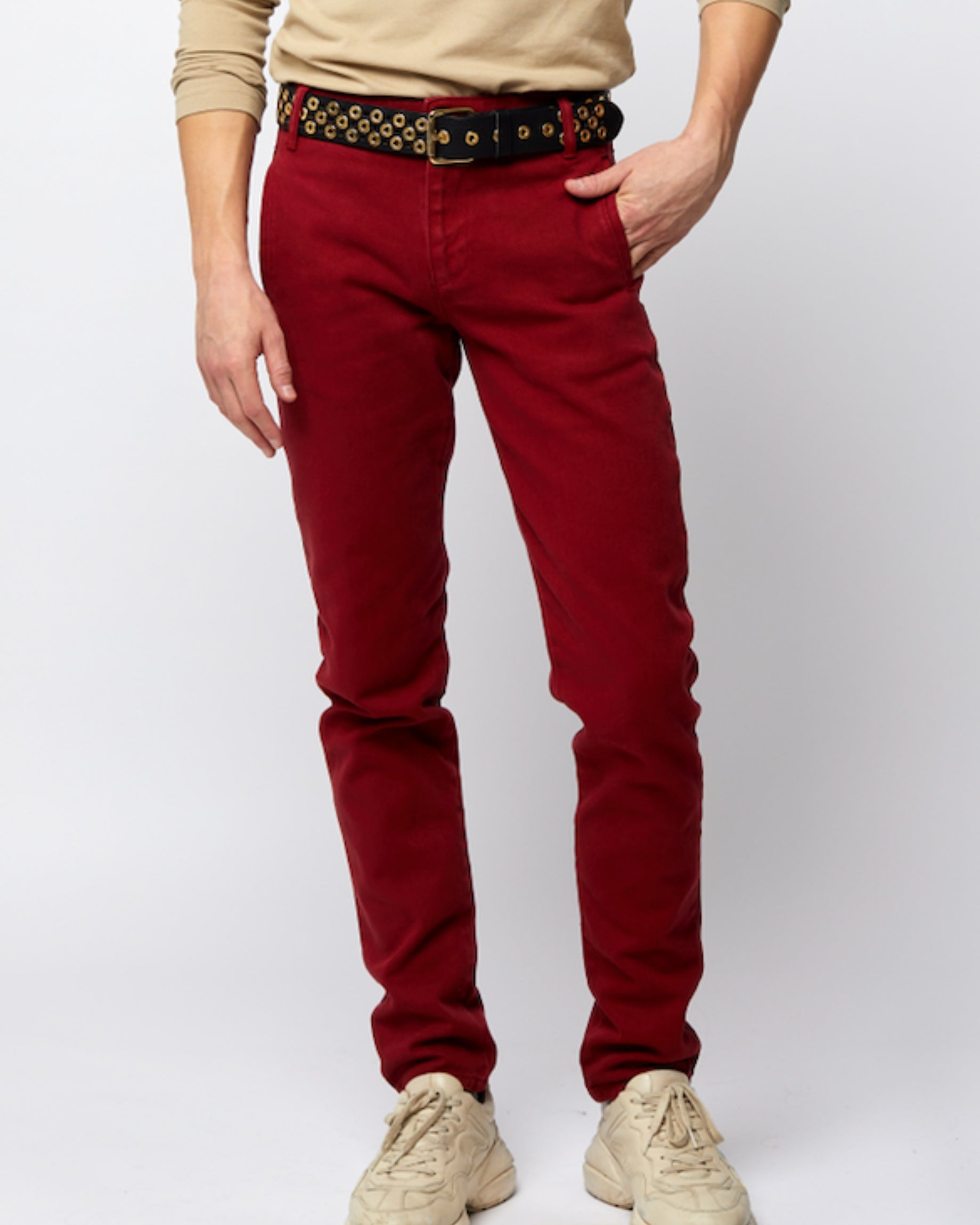 Denim Blood Red Jeans