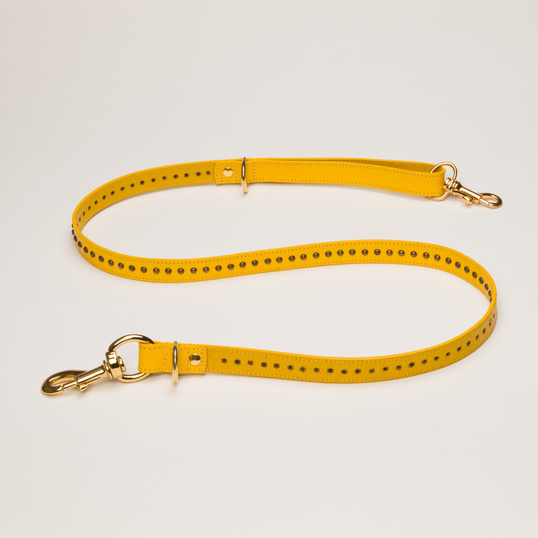 Luxury Leather Mustard Lead with Dome – Leather Lead