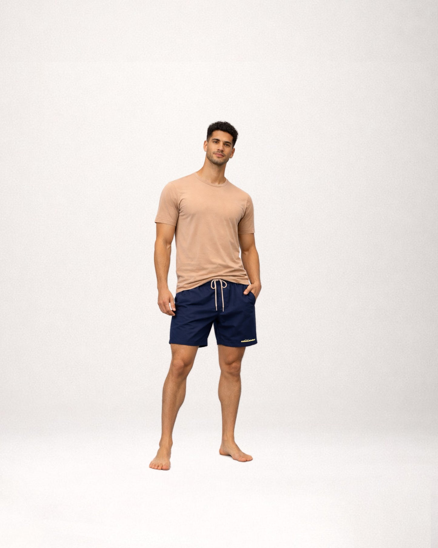 Short Sleeve Cotton T-Shirt Nude