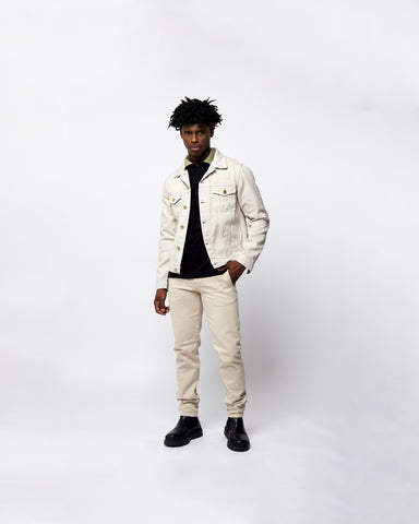 Load image into Gallery viewer, Classic Cream Denim Jeans
