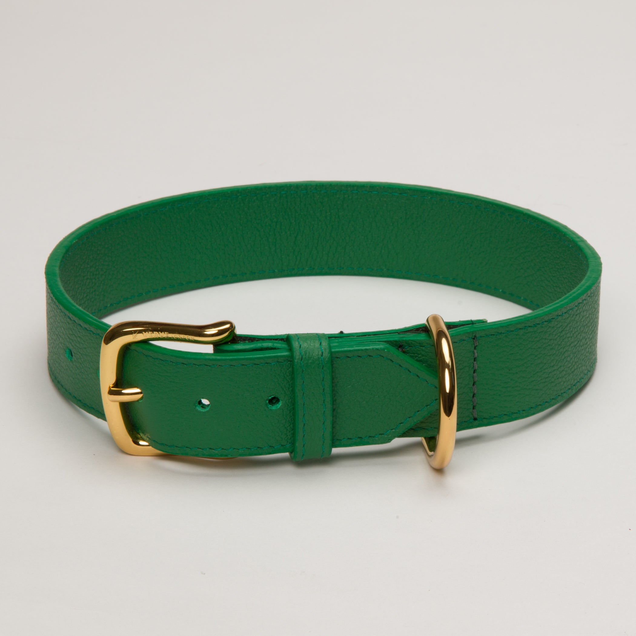 Racing Green Luxury Dog Collar Large and XLarge Breeds