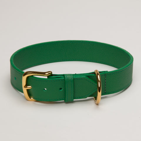 Load image into Gallery viewer, Racing Green Luxury Dog Collar Large and XLarge Breeds
