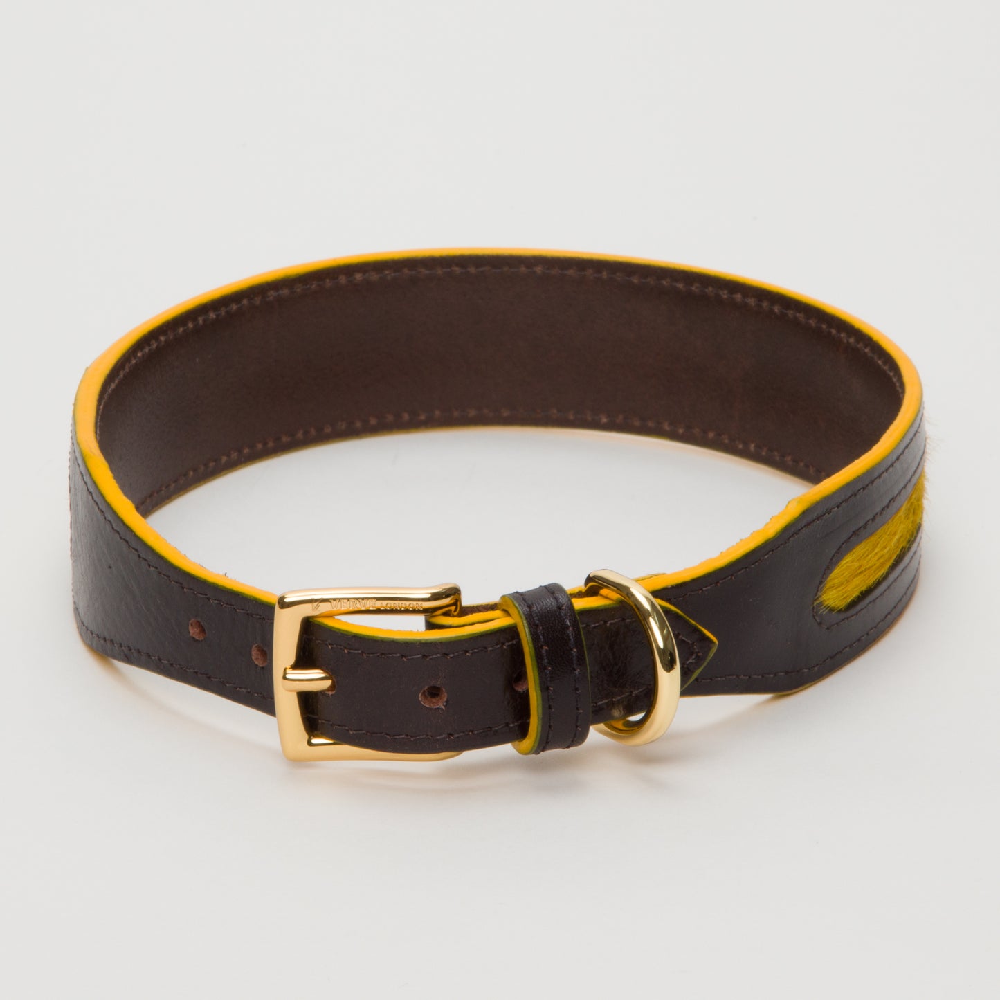 Luxury Mustard Yellow SpringBok Cases In Leather for Medium Dogs