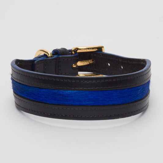 Luxury Dark Blue SpringBok Cases In Leather for Medium Dogs