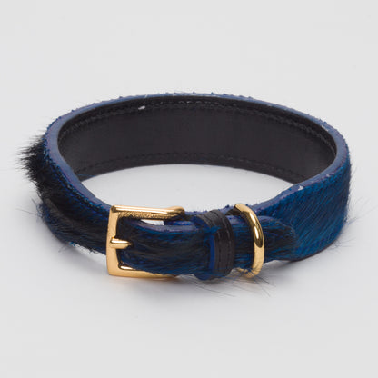 Luxury Dark Blue SpringBok Collar for Medium Dogs