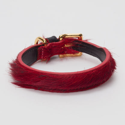 Luxury Blood Red SpringBok Collar for Medium Dogs