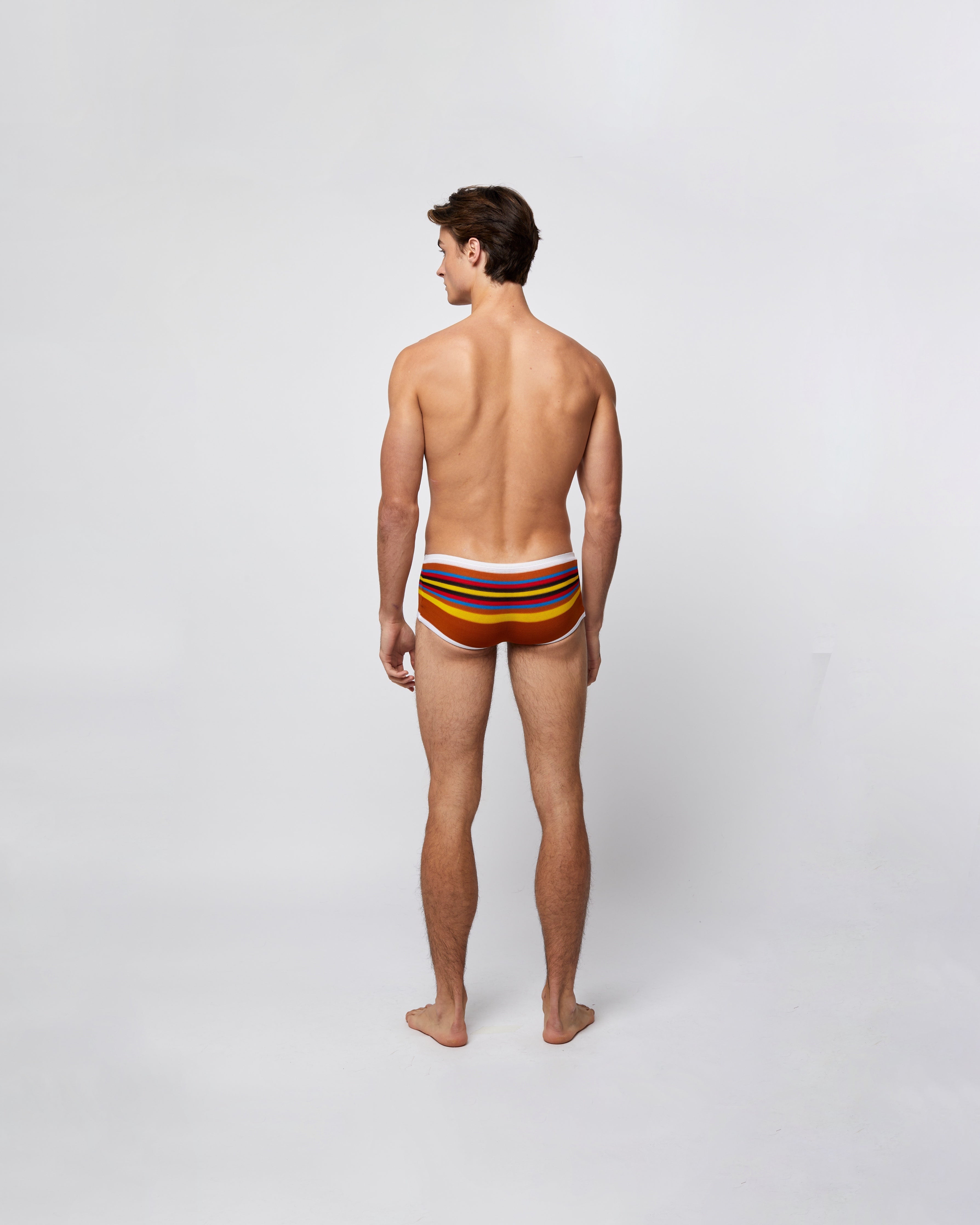 Men's Retro Underwear Tan Rainbow